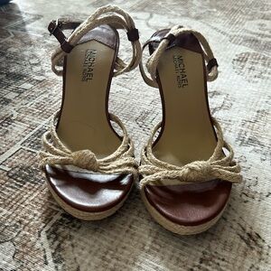 Michael Kors Espadrille Wedge Sandals Size 8